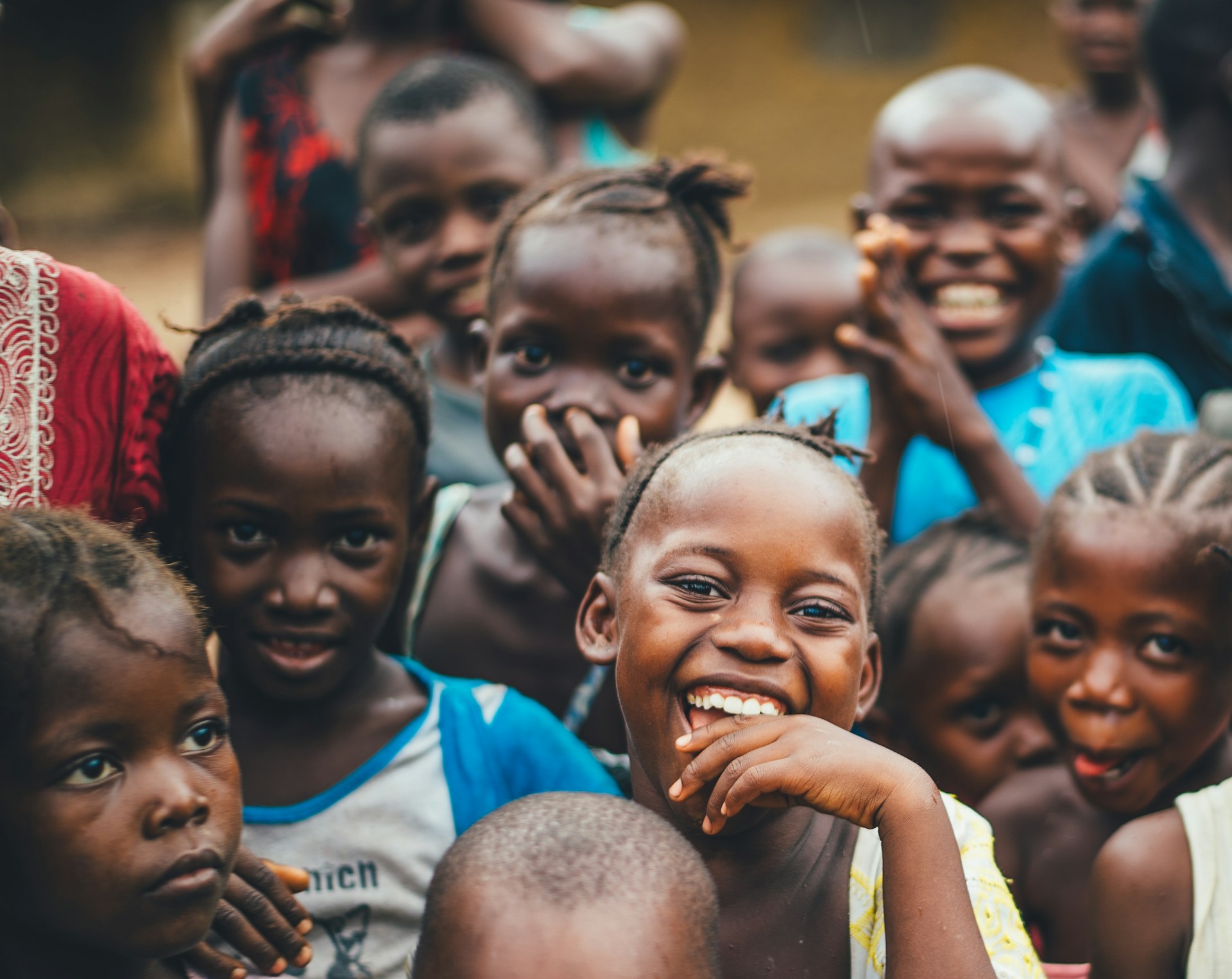 People gathered together outdoors in Africa